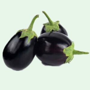 Round Brinjal (Black) – 1 kg